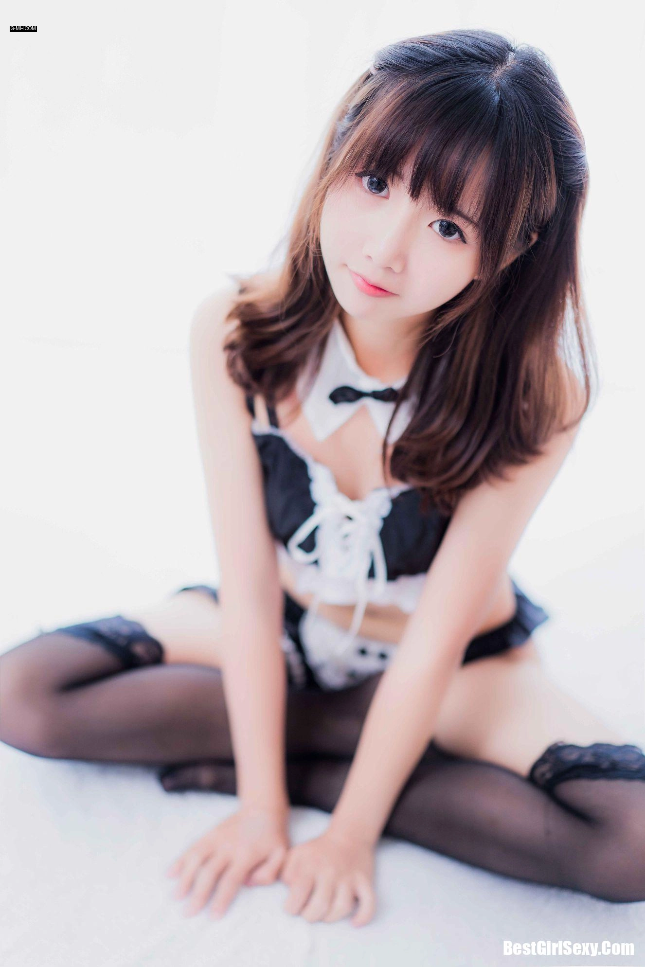 面饼仙儿 NO.004 Black silk maid private room - 第 19 张高清写真大赏