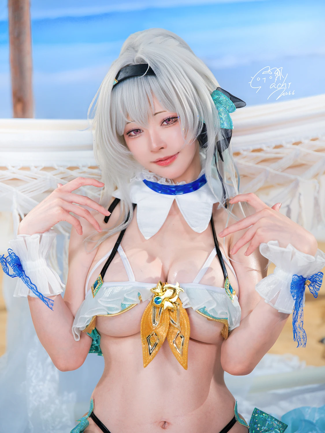 Machi馬吉 – 崩壞 星穹鐵道 流螢泳裝 Firefly Bikini - 第 3 张