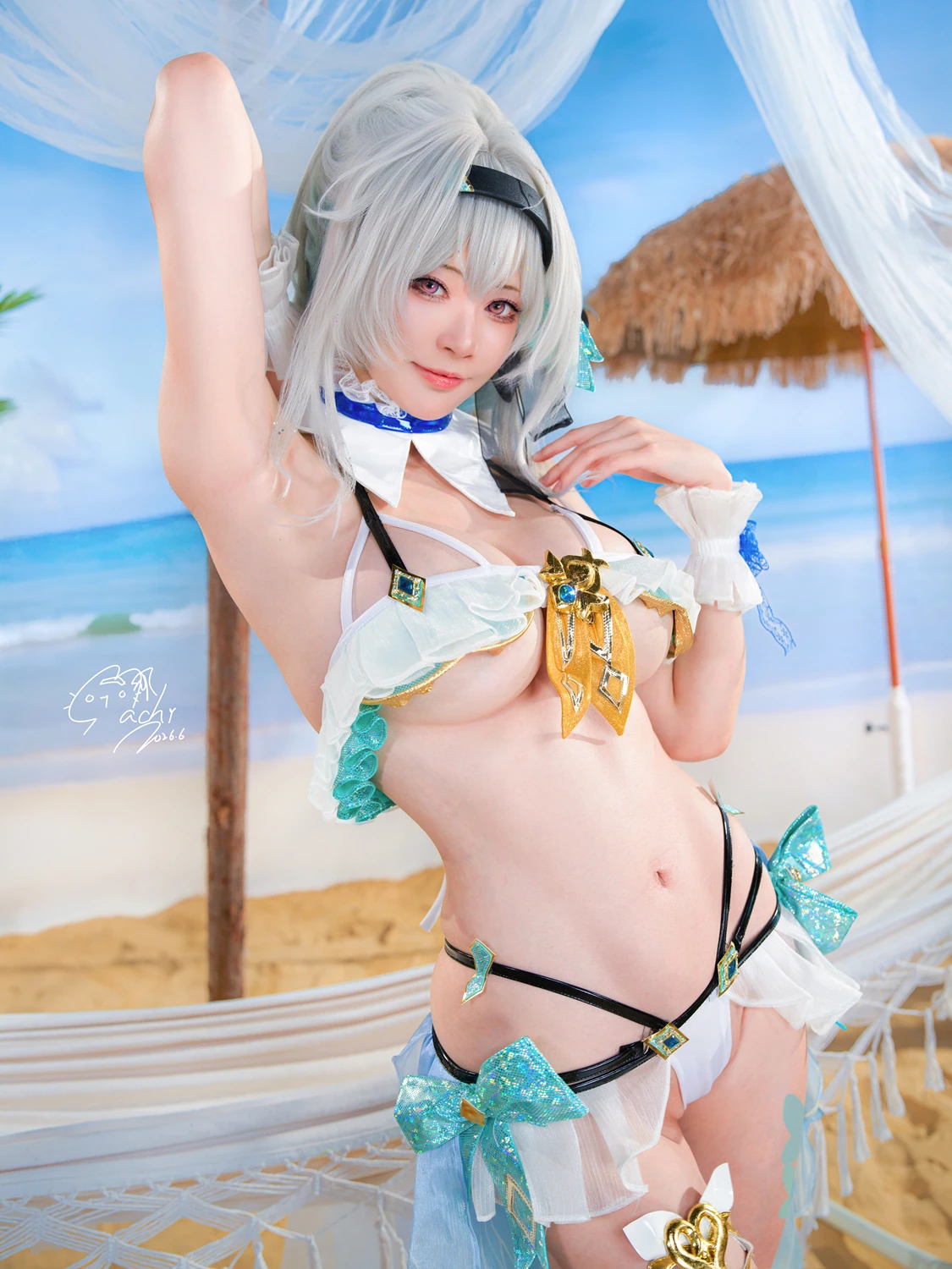 Machi馬吉 – 崩壞 星穹鐵道 流螢泳裝 Firefly Bikini - 第 5 张