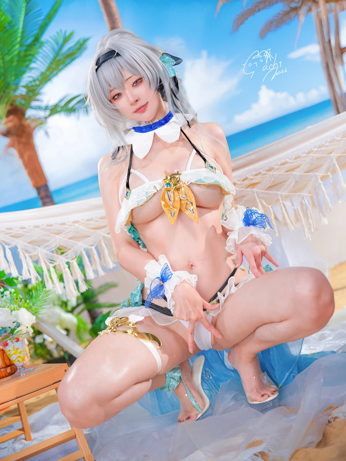 Machi馬吉 – 崩壞 星穹鐵道 流螢泳裝 Firefly Bikini - 第 9 张