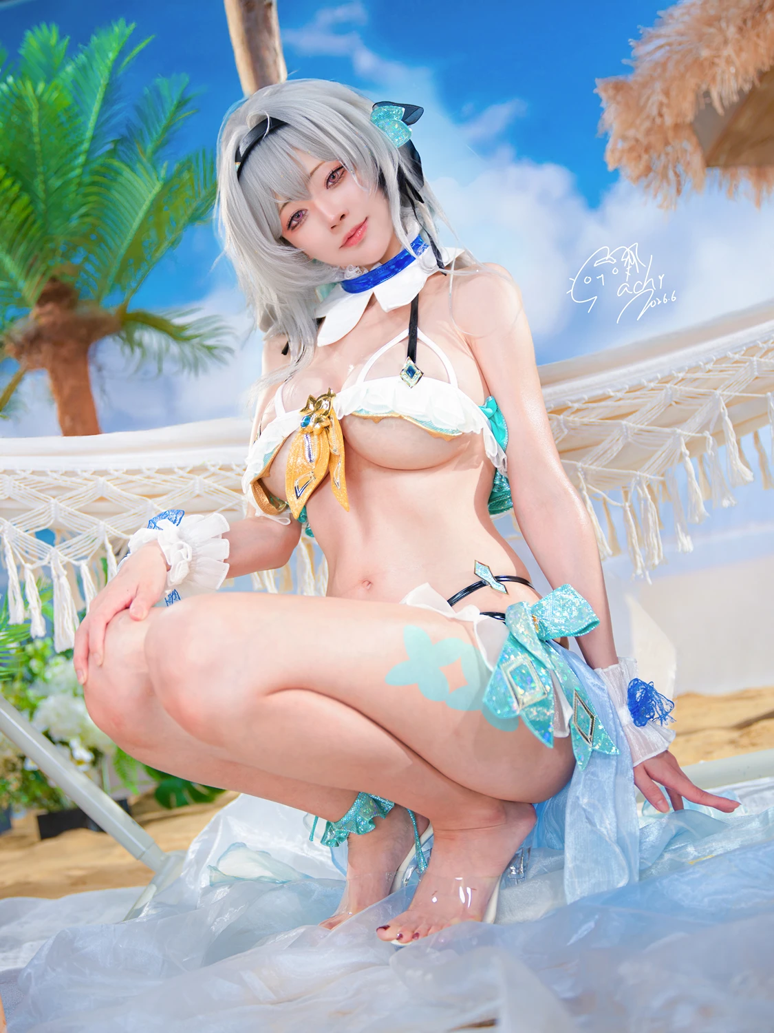 Machi馬吉 – 崩壞 星穹鐵道 流螢泳裝 Firefly Bikini - 第 11 张
