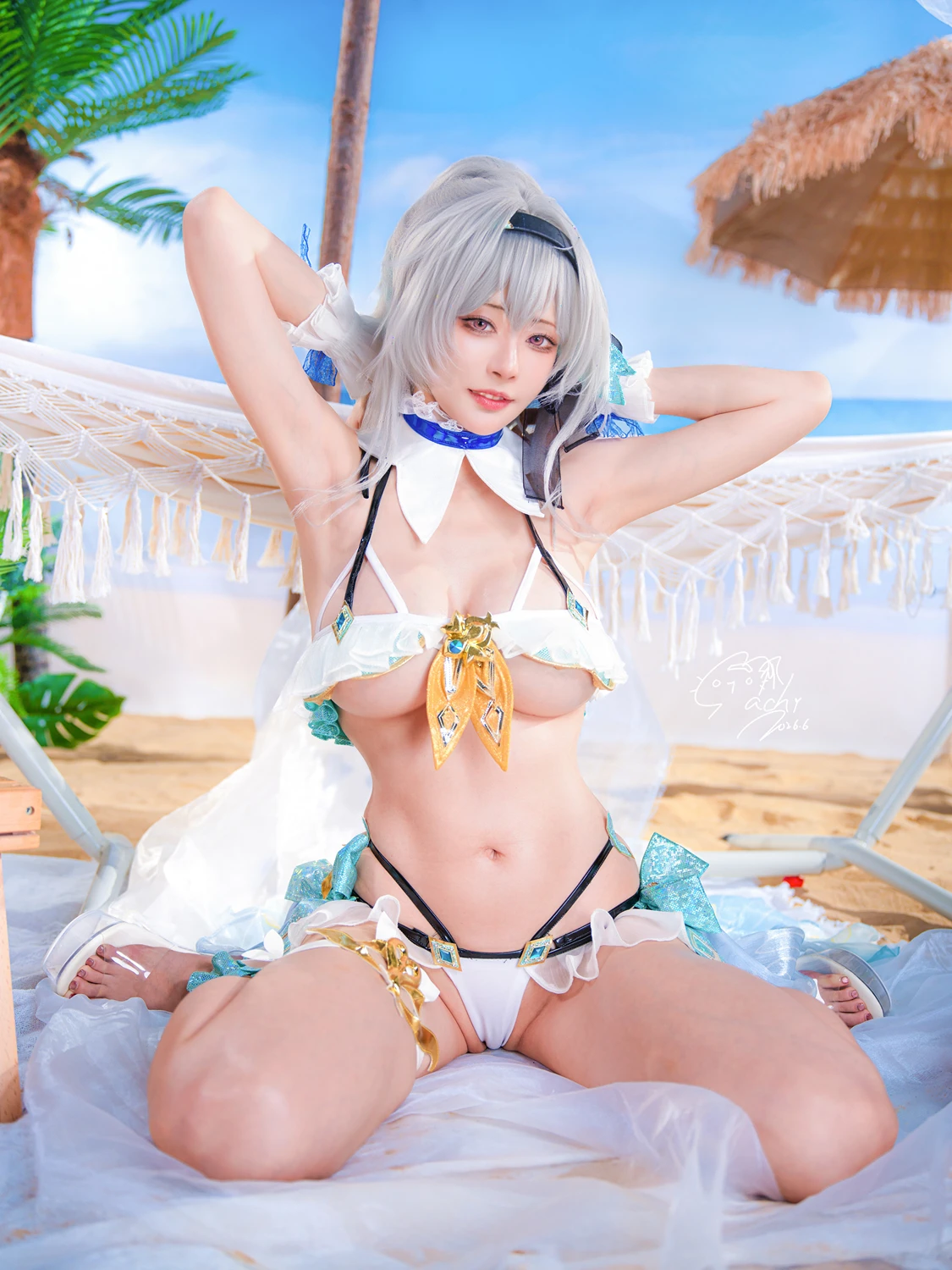 Machi馬吉 – 崩壞 星穹鐵道 流螢泳裝 Firefly Bikini - 第 24 张