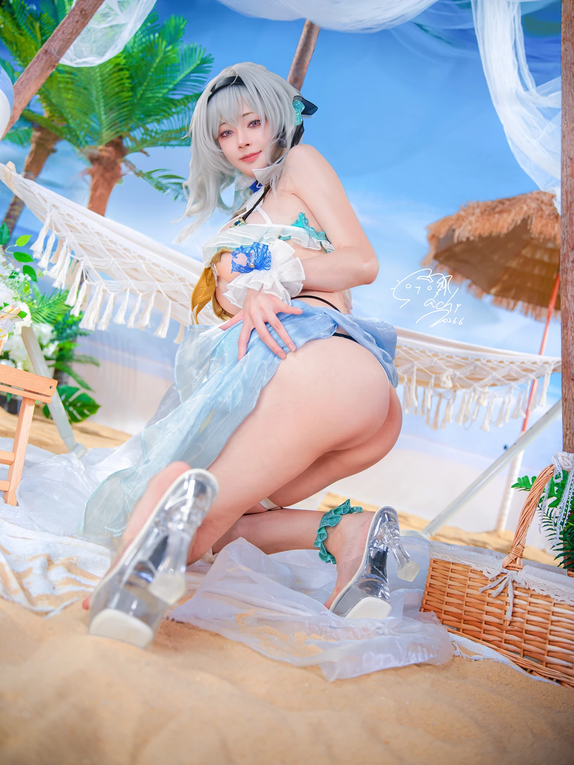Machi馬吉 – 崩壞 星穹鐵道 流螢泳裝 Firefly Bikini - 第 29 张