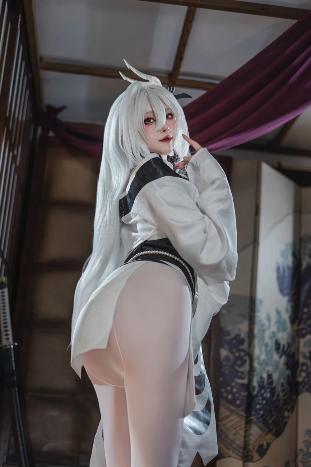 Natsuko夏夏子 – 碧蓝航线 白凤 和服 - 第 3 张